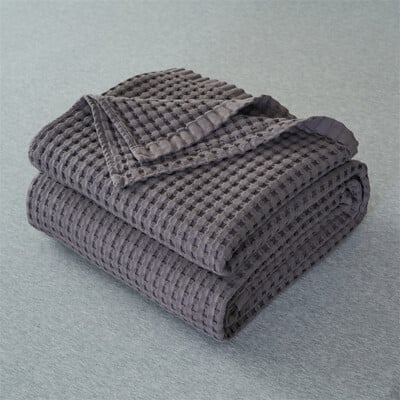 Egipto medvilninė vaflių antklodė Mėlyna kietas žakardo rankšluosčio siūlas sofai lėktuvui Namų lovai kūdikiui suaugusiems minkštas kvėpuojantis 150*200cm