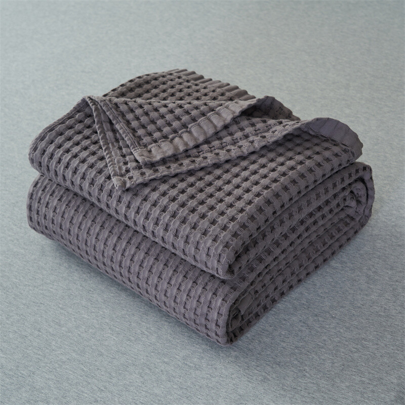 Egipto medvilninė vaflių antklodė Mėlyna kietas žakardo rankšluosčio siūlas sofai lėktuvui Namų lovai kūdikiui suaugusiems minkštas kvėpuojantis 150*200cm