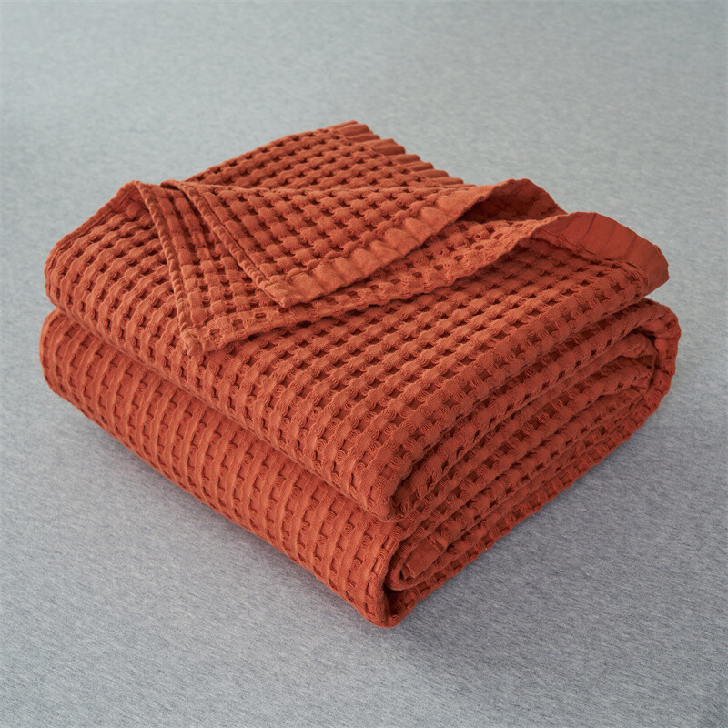 Egipto medvilninė vaflių antklodė Mėlyna kietas žakardo rankšluosčio siūlas sofai lėktuvui Namų lovai kūdikiui suaugusiems minkštas kvėpuojantis 150*200cm