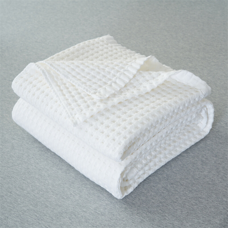 Egipto medvilninė vaflių antklodė Mėlyna kietas žakardo rankšluosčio siūlas sofai lėktuvui Namų lovai kūdikiui suaugusiems minkštas kvėpuojantis 150*200cm