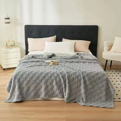 Κουβέρτα Βάφλα βελούδινη πολυλειτουργική κουβέρτα ζεστή μαλακή κουβέρτα τούφας Κατάλληλη για φθινοπωρινά και χειμωνιάτικα δώρα διακοσμητικό κάλυμμα καναπέ-κρεβατιού