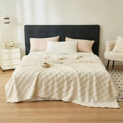 Κουβέρτα Βάφλα βελούδινη πολυλειτουργική κουβέρτα ζεστή μαλακή κουβέρτα τούφας Κατάλληλη για φθινοπωρινά και χειμωνιάτικα δώρα διακοσμητικό κάλυμμα καναπέ-κρεβατιού