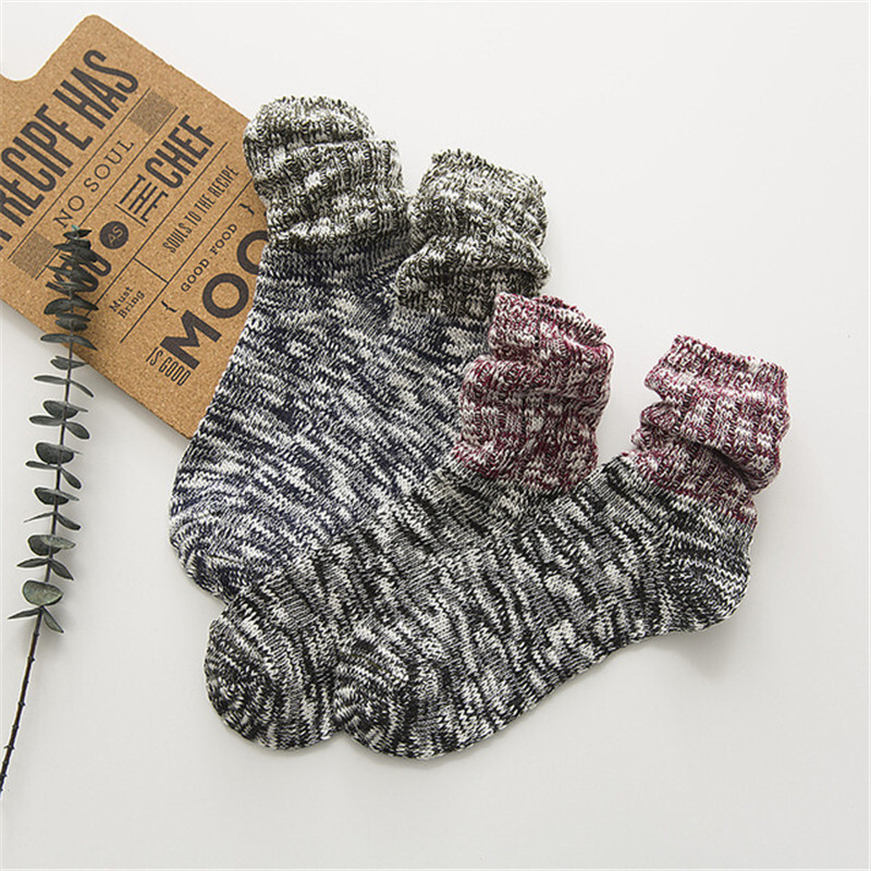 Jesen Zima Podebljane tople vunene srednje tube čarape Jednobojna kombinacija Mekane udobne ležerne prozračne ženske čarape