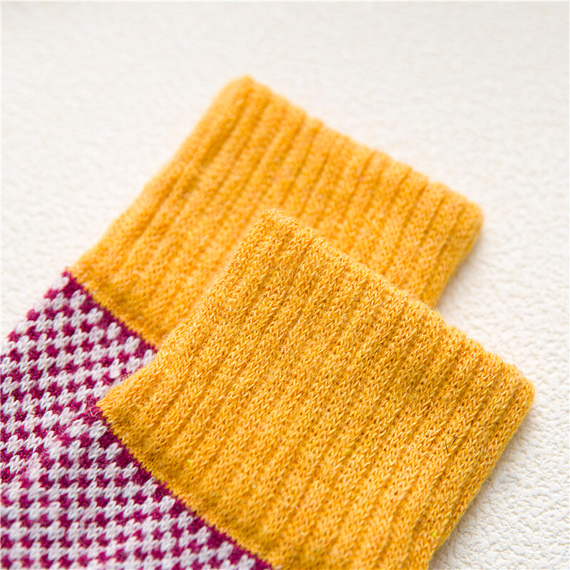 HSS prekės ženklo storos moteriškos žieminės kojinės šiltos triušio vilnos mergaičių kojinės Aukštos kokybės medvilninės laisvalaikio Harajuku žvaigždžių rašto kojinės 5 poros