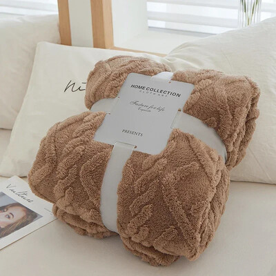 Pături de flanel fleece cuvertură moale pentru pat pentru adulți Pătură de tuf de culoare solidă iarnă cusătură caldă cuvertură de pat pufoasă pentru canapea dormitor