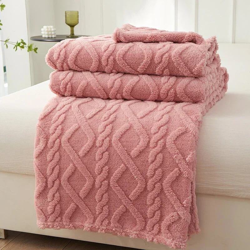 Pături de flanel fleece cuvertură moale pentru pat pentru adulți Pătură de tuf de culoare solidă iarnă cusătură caldă cuvertură de pat pufoasă pentru canapea dormitor