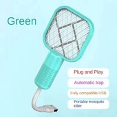 Έλεγχος παρασίτων USB Swatter Swatter με ηλεκτρικό σοκ Mini Fly Bug Zapper Φορητό Υπνοδωμάτιο με ρακέτα εντόμων με φως UV