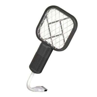 Έλεγχος παρασίτων USB Swatter Swatter με ηλεκτρικό σοκ Mini Fly Bug Zapper Φορητό Υπνοδωμάτιο με ρακέτα εντόμων με φως UV