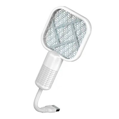 Έλεγχος παρασίτων USB Swatter Swatter με ηλεκτρικό σοκ Mini Fly Bug Zapper Φορητό Υπνοδωμάτιο με ρακέτα εντόμων με φως UV