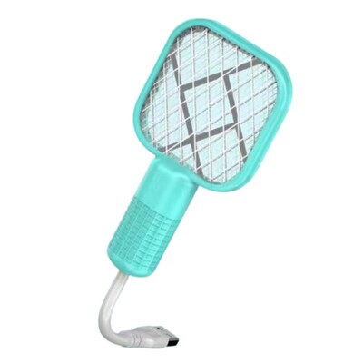 Έλεγχος παρασίτων USB Swatter Swatter με ηλεκτρικό σοκ Mini Fly Bug Zapper Φορητό Υπνοδωμάτιο με ρακέτα εντόμων με φως UV