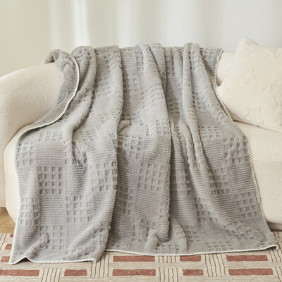 2024 Jacquard Gofri rács Bársony takaró Tél Ősz Meleg Puha Flanel Polár Kanapéágyhuzat Lakástextil плед для кровати