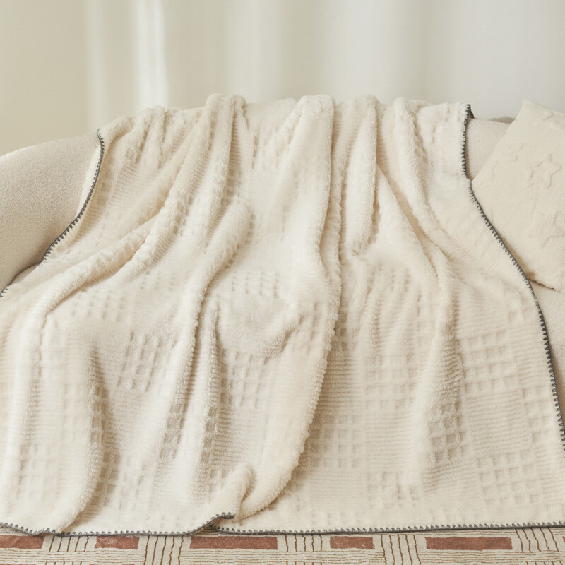 2024 Jacquard Gofri rács Bársony takaró Tél Ősz Meleg Puha Flanel Polár Kanapéágyhuzat Lakástextil плед для кровати