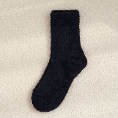 Дамски плюшен чорап Норкови поларени чорапи за жени Есен Зима Бели чорапи в тръба Чорапи Удебелени изолационни чорапи за спане