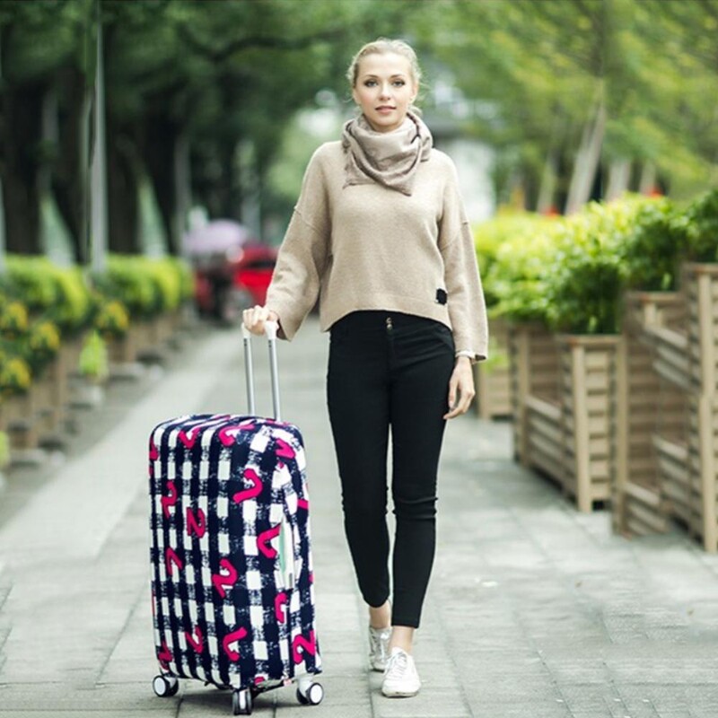 Divat bőröndhuzat utazási poggyászvédő 5 színű poggyásztáska porvédő 18-26 hüvelykes bőrönd kocsitok fedelére