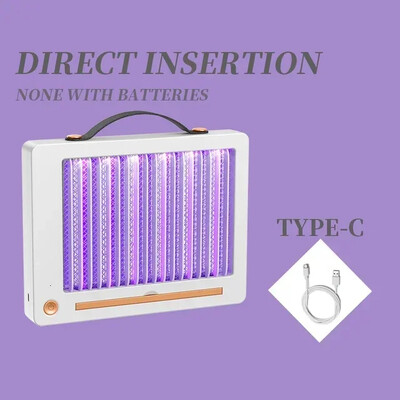 Нова монтирана на стена електрическа лампа против комари Капан за мухи Лампа за насекоми Bug Zapper Безшумен убиец на комари за дома на открито