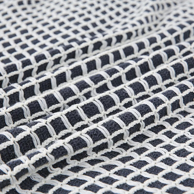 JBTP New Summer Waffle Plaid Plaid Pătură de pat cuvertură subțire tricotată Cuvertură de pat Home Hotel Pături decorative cu ciucuri