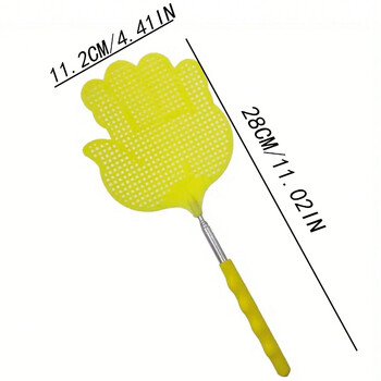 1 τμχ Creative Palm Fly Swatter - Retractable Plastic Fly Swatter με αντιολισθητική λαβή από ανοξείδωτο ατσάλι & κουνουπιών