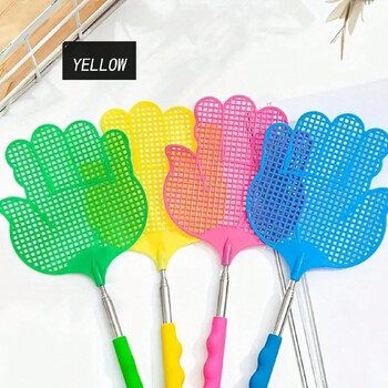 1 τμχ Creative Palm Fly Swatter - Retractable Plastic Fly Swatter με αντιολισθητική λαβή από ανοξείδωτο ατσάλι & κουνουπιών