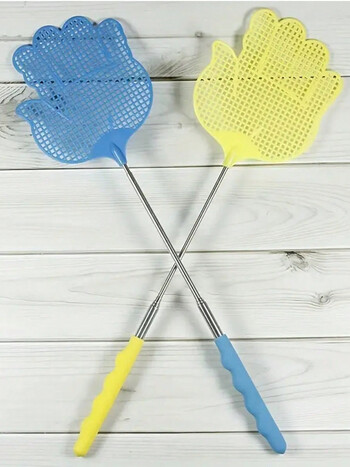 1 τμχ Creative Palm Fly Swatter - Retractable Plastic Fly Swatter με αντιολισθητική λαβή από ανοξείδωτο ατσάλι & κουνουπιών