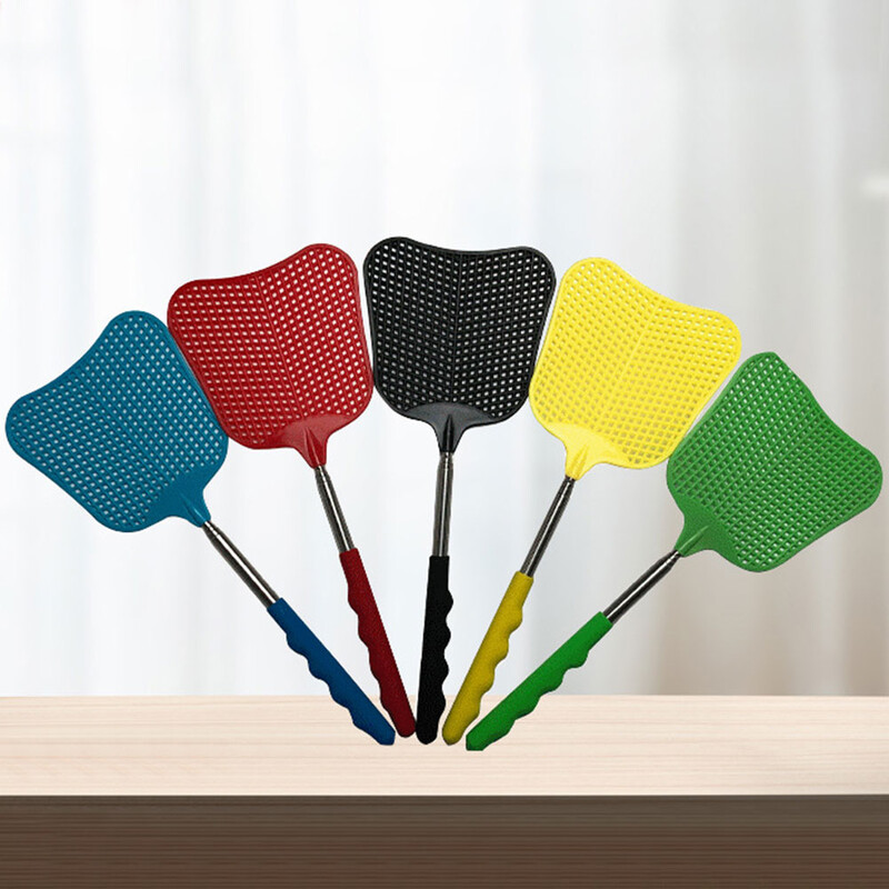 Libisemisvastase käepidemega teleskoopilised kärbsepiitsad, roostevabast terasest varras.