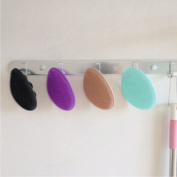 Scrubber σώματος σιλικόνης Φυσικές τρίχες Skin Exfoliator Skin Scrub Scrub Sponge Βούρτσα ντους σιλικόνης