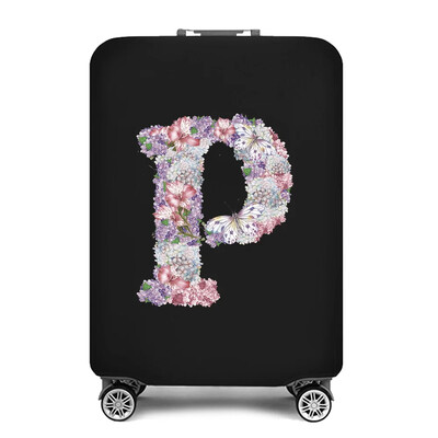 Vastag, rugalmas csomagvédő védőruha 18-28 hüvelykes táskához, rózsavirág levélnyomtatású bőröndhuzatok kocsihuzathoz