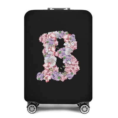 Vastag, rugalmas csomagvédő védőruha 18-28 hüvelykes táskához, rózsavirág levélnyomtatású bőröndhuzatok kocsihuzathoz