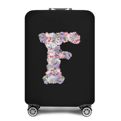 Vastag, rugalmas csomagvédő védőruha 18-28 hüvelykes táskához, rózsavirág levélnyomtatású bőröndhuzatok kocsihuzathoz