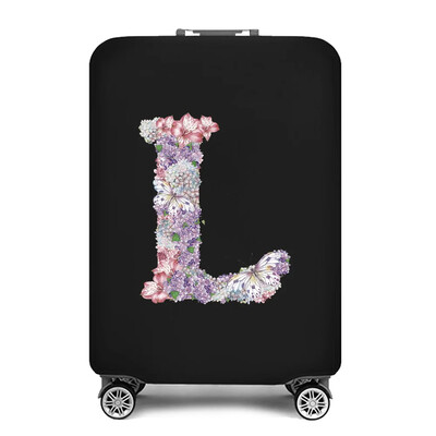 Vastag, rugalmas csomagvédő védőruha 18-28 hüvelykes táskához, rózsavirág levélnyomtatású bőröndhuzatok kocsihuzathoz