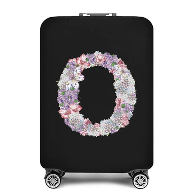 Vastag, rugalmas csomagvédő védőruha 18-28 hüvelykes táskához, rózsavirág levélnyomtatású bőröndhuzatok kocsihuzathoz