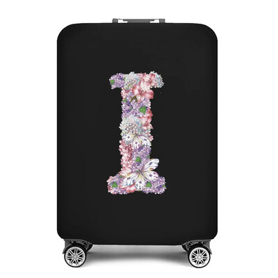 Vastag, rugalmas csomagvédő védőruha 18-28 hüvelykes táskához, rózsavirág levélnyomtatású bőröndhuzatok kocsihuzathoz