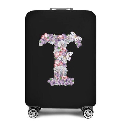 Vastag, rugalmas csomagvédő védőruha 18-28 hüvelykes táskához, rózsavirág levélnyomtatású bőröndhuzatok kocsihuzathoz