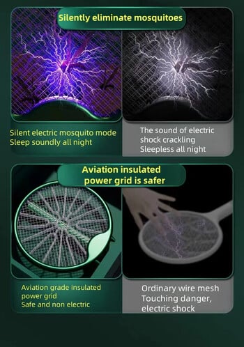 Сгъваема и зареждаща се електрическа бъркалка за комари със силна лампа против комари за домашна употреба
