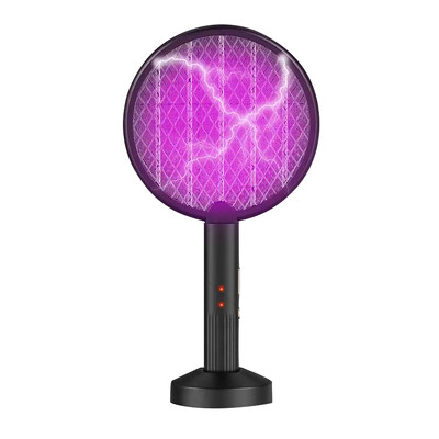 Επαναφορτιζόμενη ηλεκτρική ρακέτα USB 3500v Fly Swatter Προϊόντα ελέγχου παρασίτων 1800mah Bug Zappers Safety Design Handheld