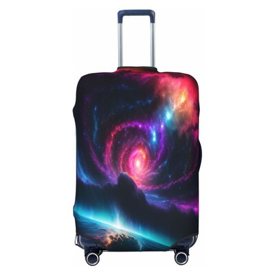 Hviezdna obloha vzor galaxie obloha hrubý elastický ochranný kryt na batožinu so zipsom, oblek na tašku, kufor, kryt na vozík