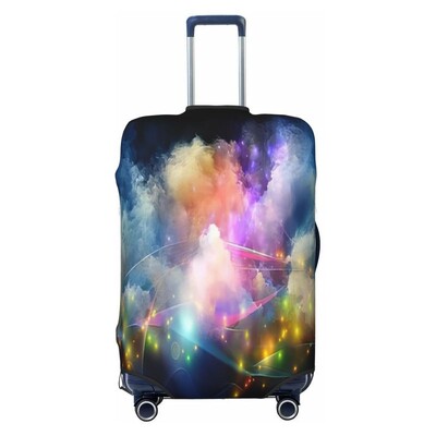 Hviezdna obloha vzor galaxie obloha hrubý elastický ochranný kryt na batožinu so zipsom, oblek na tašku, kufor, kryt na vozík