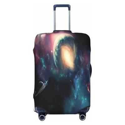 Hviezdna obloha vzor galaxie obloha hrubý elastický ochranný kryt na batožinu so zipsom, oblek na tašku, kufor, kryt na vozík