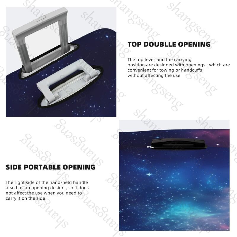 Hviezdna obloha vzor galaxie obloha hrubý elastický ochranný kryt na batožinu so zipsom, oblek na tašku, kufor, kryt na vozík