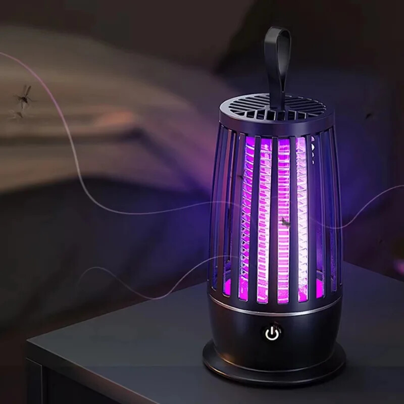Prenosná lampa na zabíjanie komárov, káblová/bezdrôtová elektrická pasca na muchy, spálňa, tichá lampa na zabíjanie komárov, vonkajší odpudzovač komárov