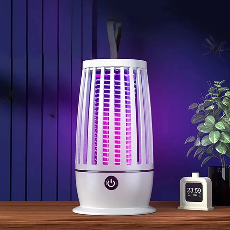 Prenosná lampa na zabíjanie komárov, káblová/bezdrôtová elektrická pasca na muchy, spálňa, tichá lampa na zabíjanie komárov, vonkajší odpudzovač komárov