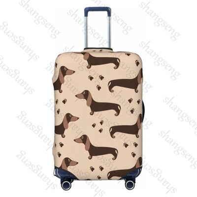 Tacskó rajzfilm Mintanyomat Vastag elasztikus poggyászvédő védőburkolat cipzáras öltöny táskához Bőröndhuzatok kocsi huzat Utazás