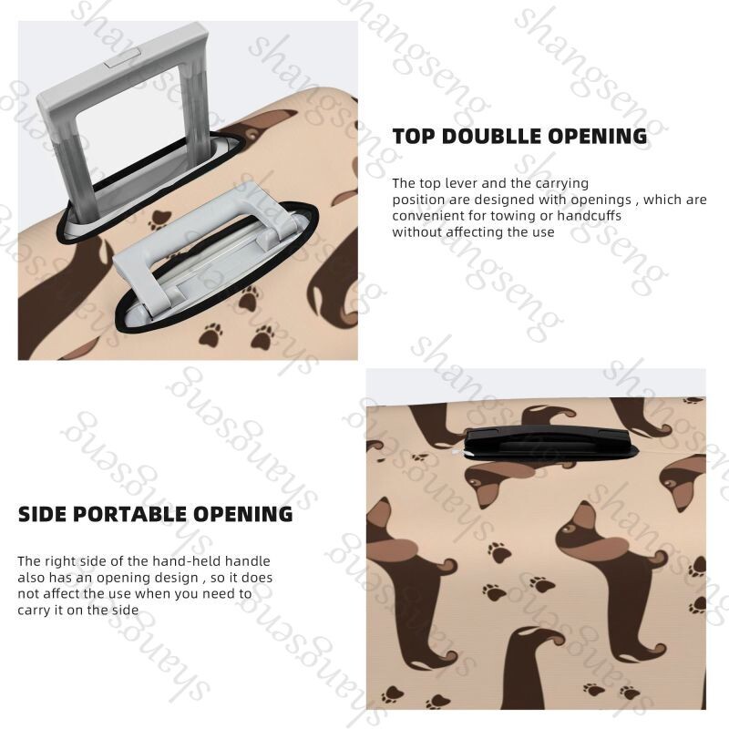 Tacskó rajzfilm Mintanyomat Vastag elasztikus poggyászvédő védőburkolat cipzáras öltöny táskához Bőröndhuzatok kocsi huzat Utazás