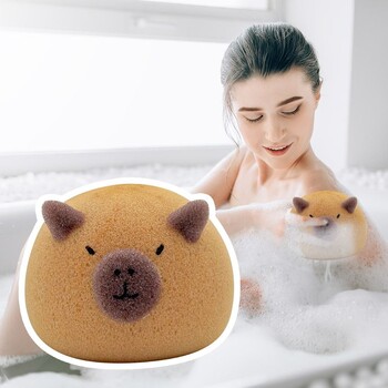 Wash Blistering Capybara Bath Sponge Ball Body Exfoliate Household Baby Shower Brushes Bubble Sponges Cartoon Animal