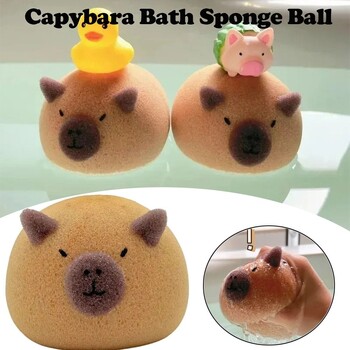 Wash Blistering Capybara Bath Sponge Ball Body Exfoliate Household Baby Shower Brushes Bubble Sponges Cartoon Animal