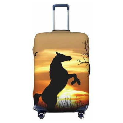 Gyvūnų arklys Spausdintas lagamino užvalkalas Kelioniniai aksesuarai Elastingas lagamino užvalkalas Dulkių dėžės dangtelis