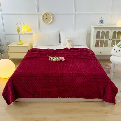 Žieminės languotos antklodės lovoms Prabangios Šiltos sofos Antklodės Pūkuotos antklodės Queen King Size Patalynė Kailio imitacija Lovos sofos užvalkalas