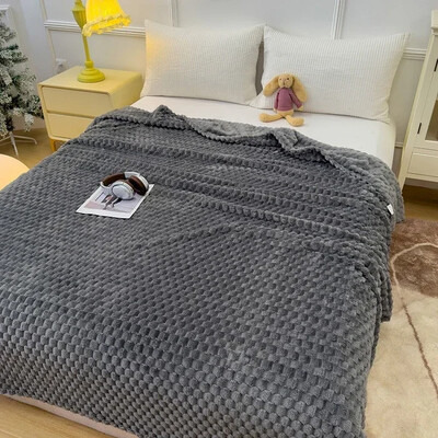 Žieminės languotos antklodės lovoms Prabangios Šiltos sofos Antklodės Pūkuotos antklodės Queen King Size Patalynė Kailio imitacija Lovos sofos užvalkalas