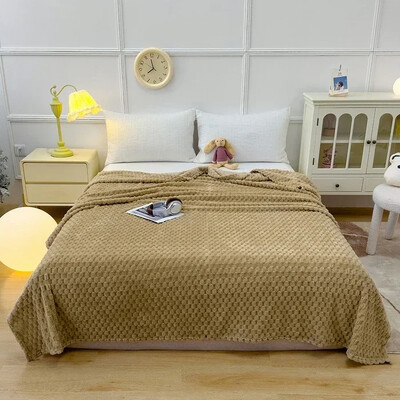 Žieminės languotos antklodės lovoms Prabangios Šiltos sofos Antklodės Pūkuotos antklodės Queen King Size Patalynė Kailio imitacija Lovos sofos užvalkalas