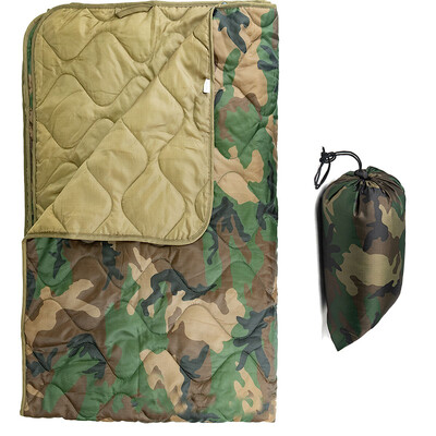 Prešívaná deka BDU Camo, prenosná, US Jungle Light, letná bavlnená, jednolôžková, stlačiteľná, kempingová deka, prateľná