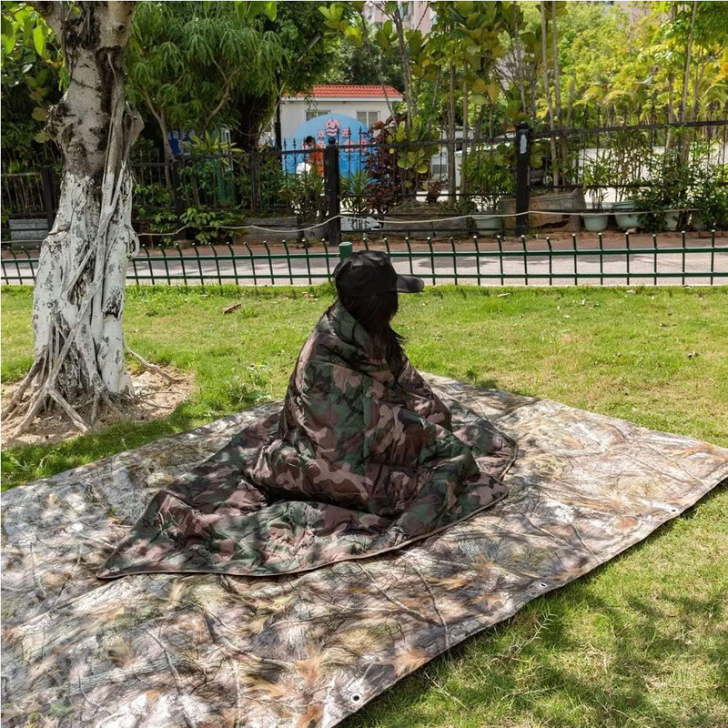 Prešívaná deka BDU Camo, prenosná, US Jungle Light, letná bavlnená, jednolôžková, stlačiteľná, kempingová deka, prateľná